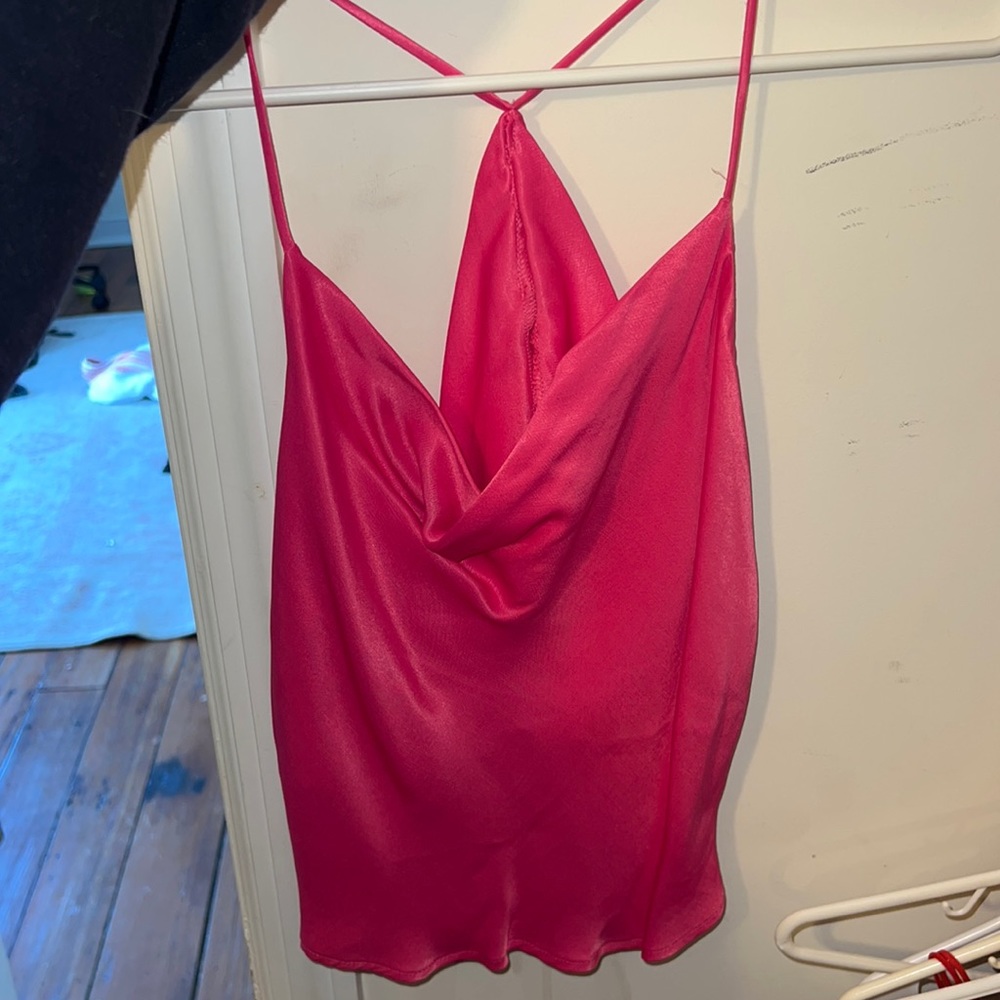 hot pink zara tank top